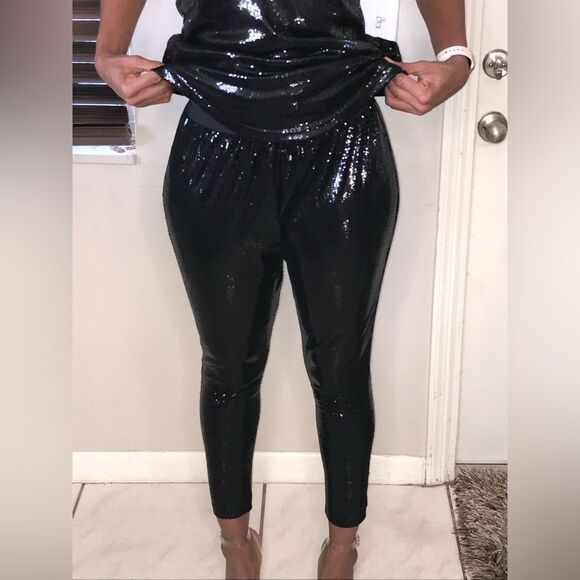 Kardashian Kollection Sequin 2 Piece Pants Set A43 - Picture 5 of 8